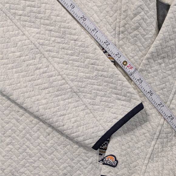 NWT Chubbies The Sandstorm Quilted Quarter Zip Sweater Mens M Beige Pullover - Picture 10 of 11